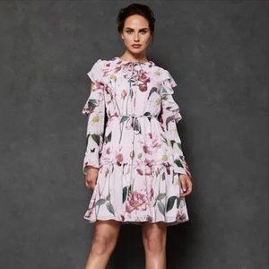 Ted Baker Shoulder Dress in Pink Ted 0/ US 2